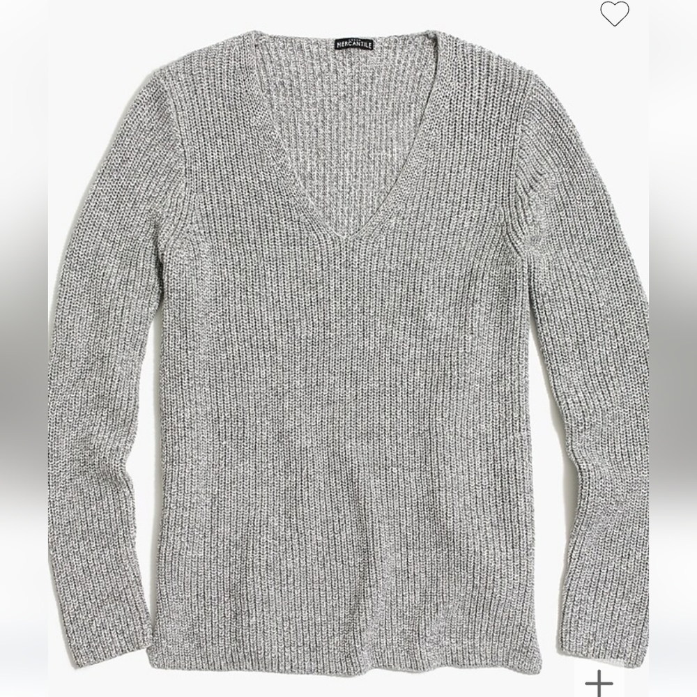 Jcrew textured v-neck pullover sweater